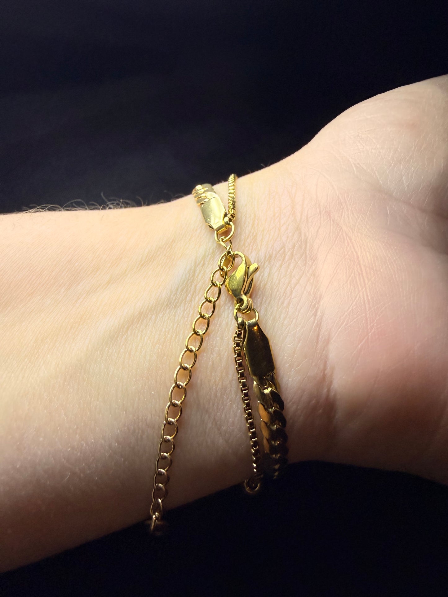PULSERA DOBLE GOLD CUBAN LOVE