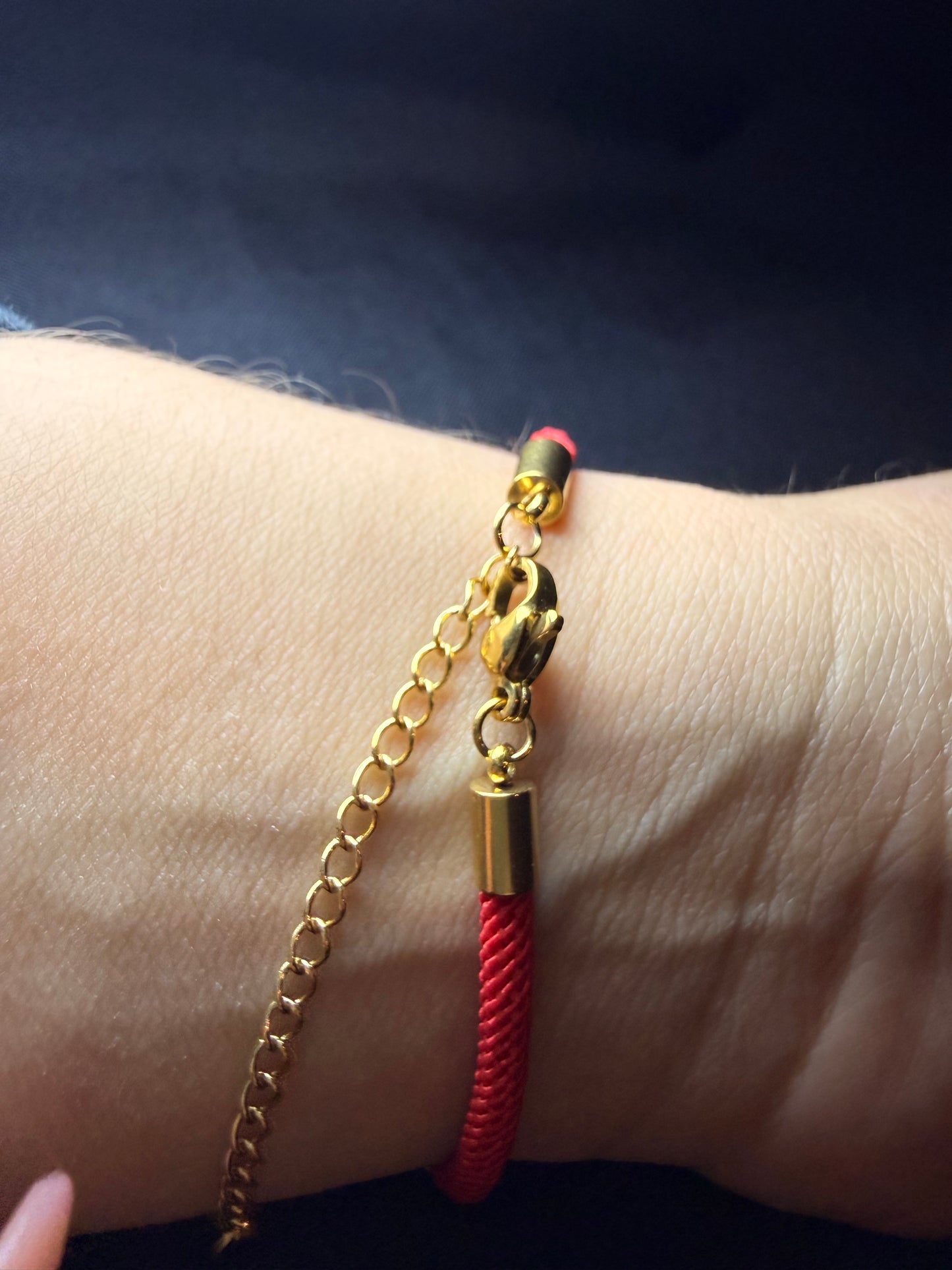 PULSERA GOLD-RED TEJIDO