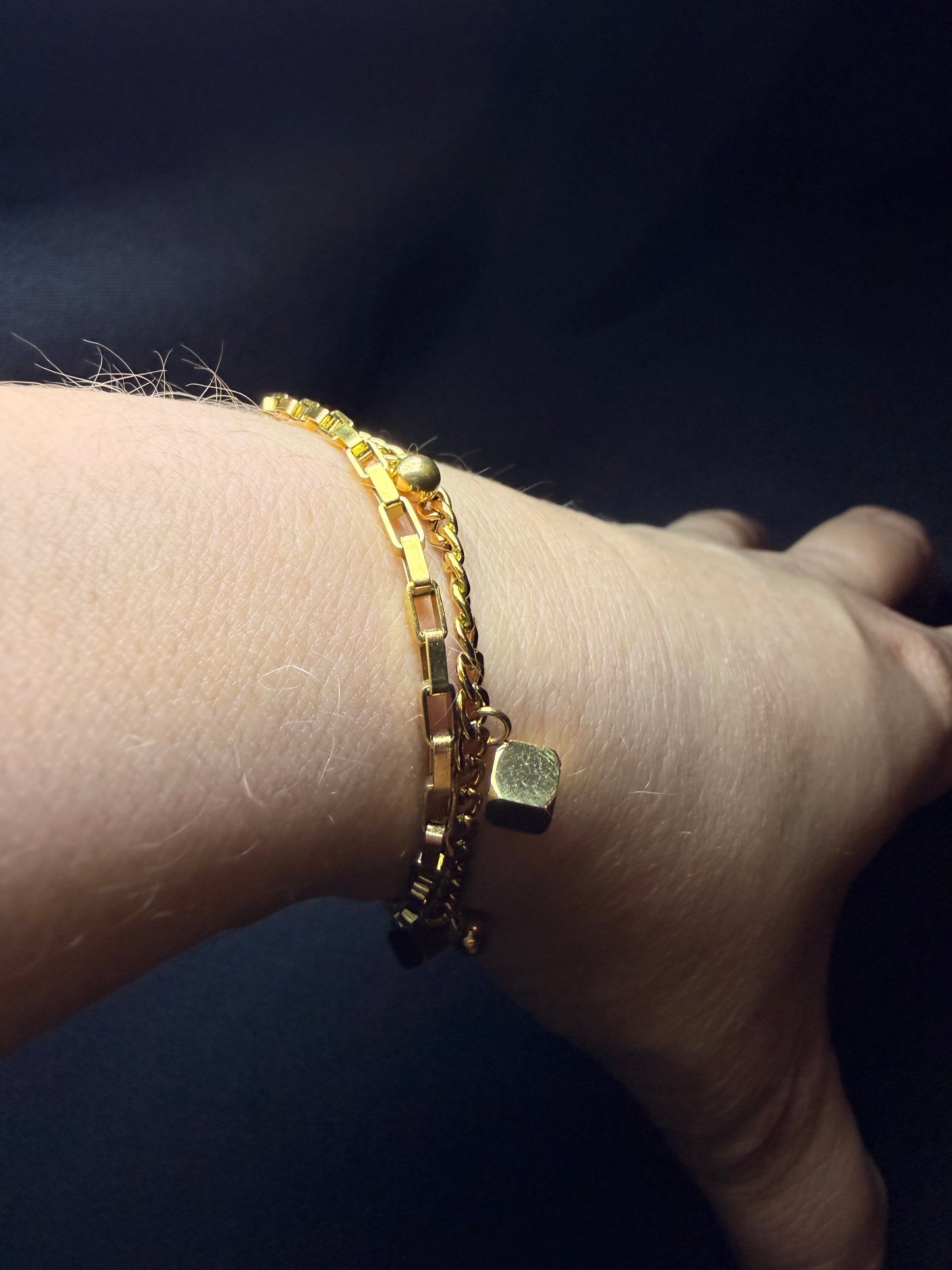 PULSERA ESLABÓN GOLD DOBLE