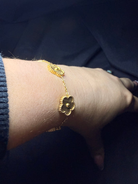 PULSERA TRÉBOL GOLD