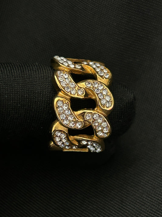 ANILLO CUBANA DIAMANTADO