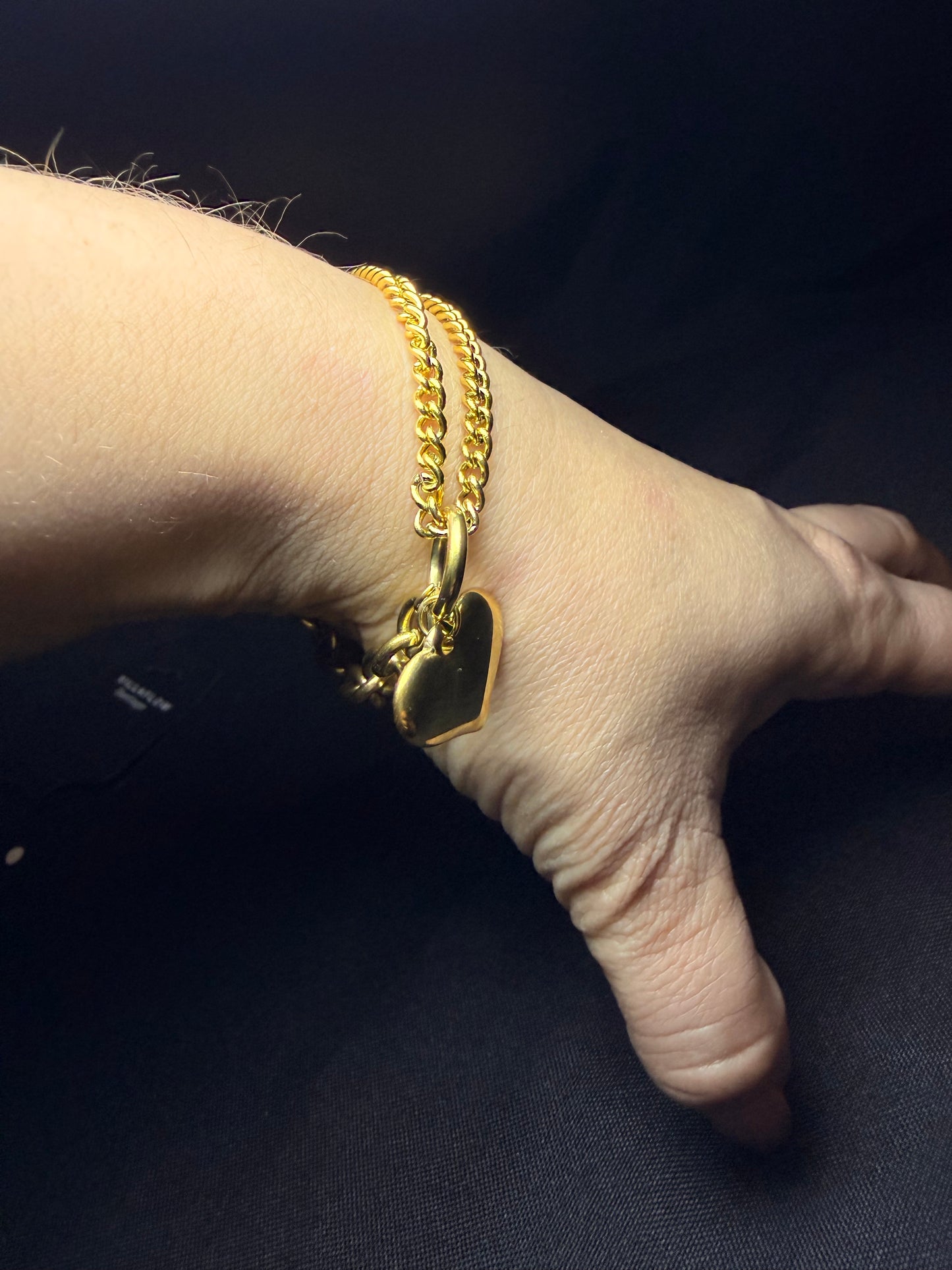 PULSERA GOLD-LOVE TEJIDO DOBLE