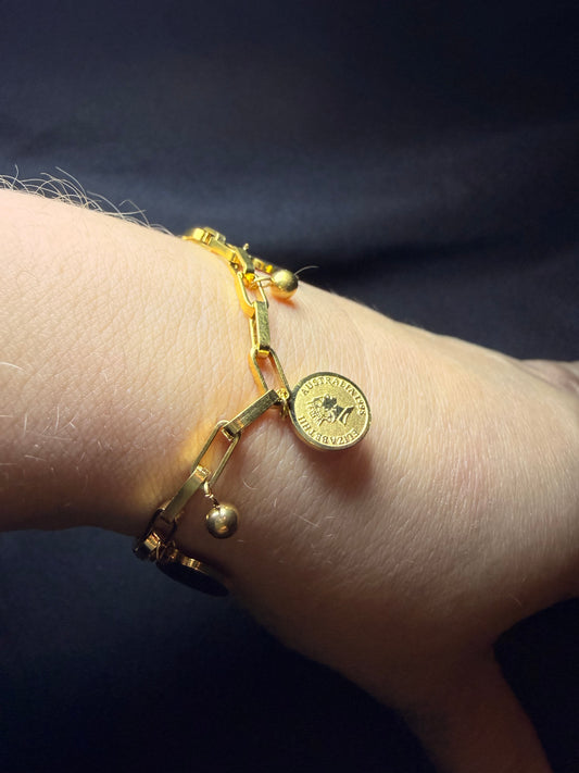 PULSERA GOLD MONEDA INGLESA