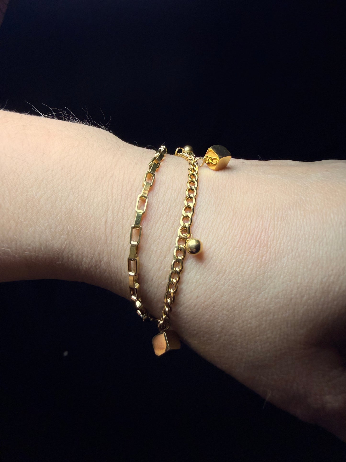 PULSERA ESLABÓN GOLD DOBLE