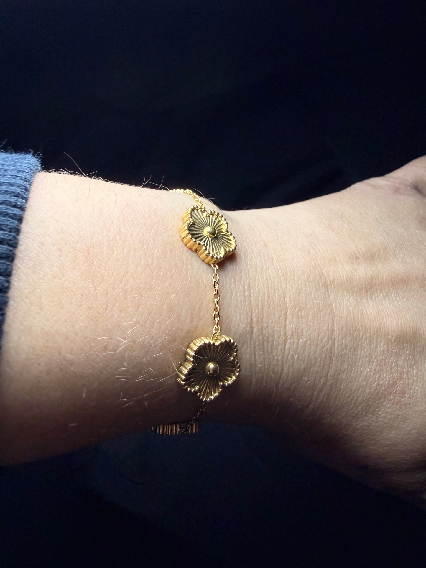 PULSERA TRÉBOL GOLD