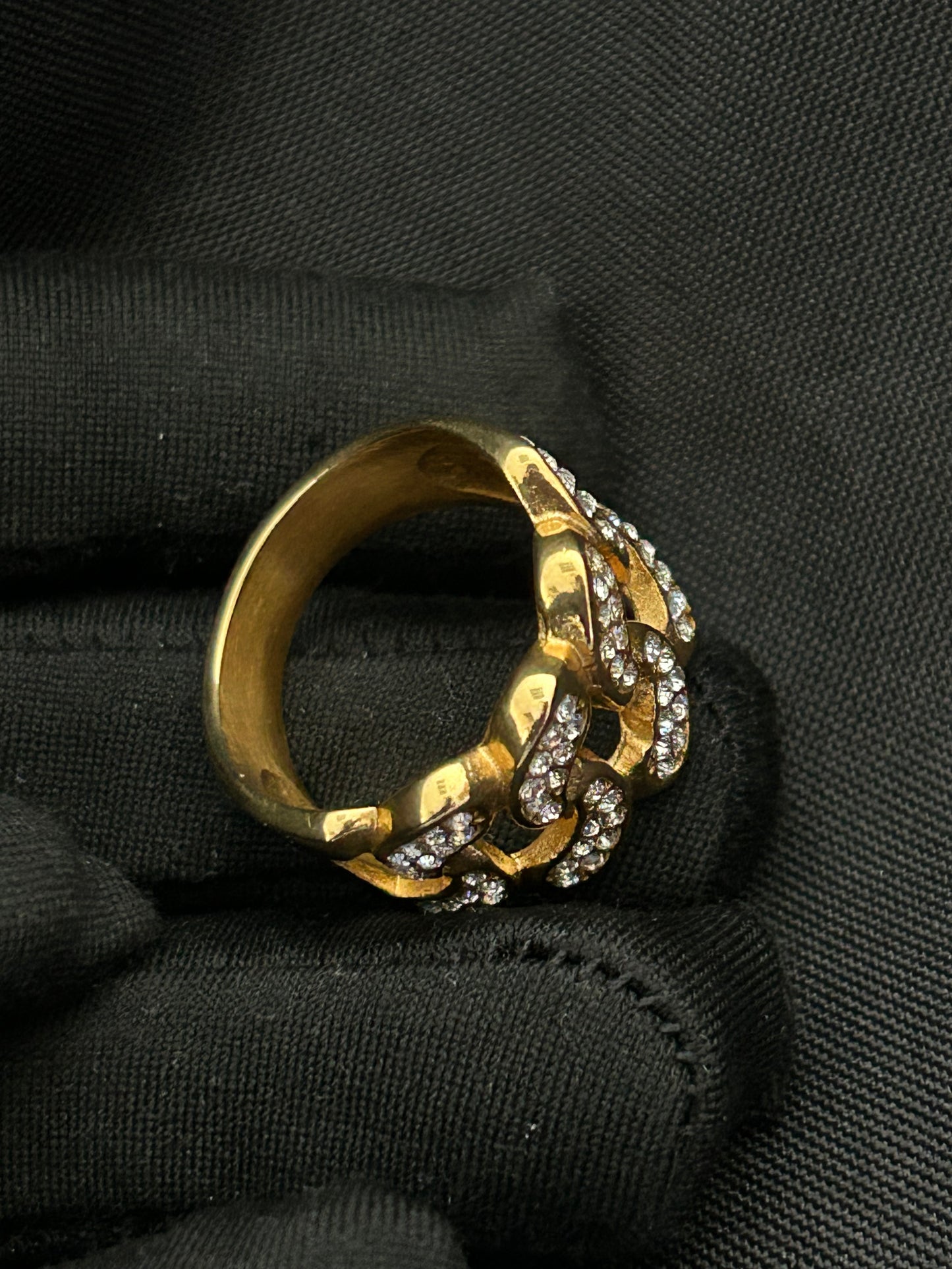 ANILLO CUBANA DIAMANTADO