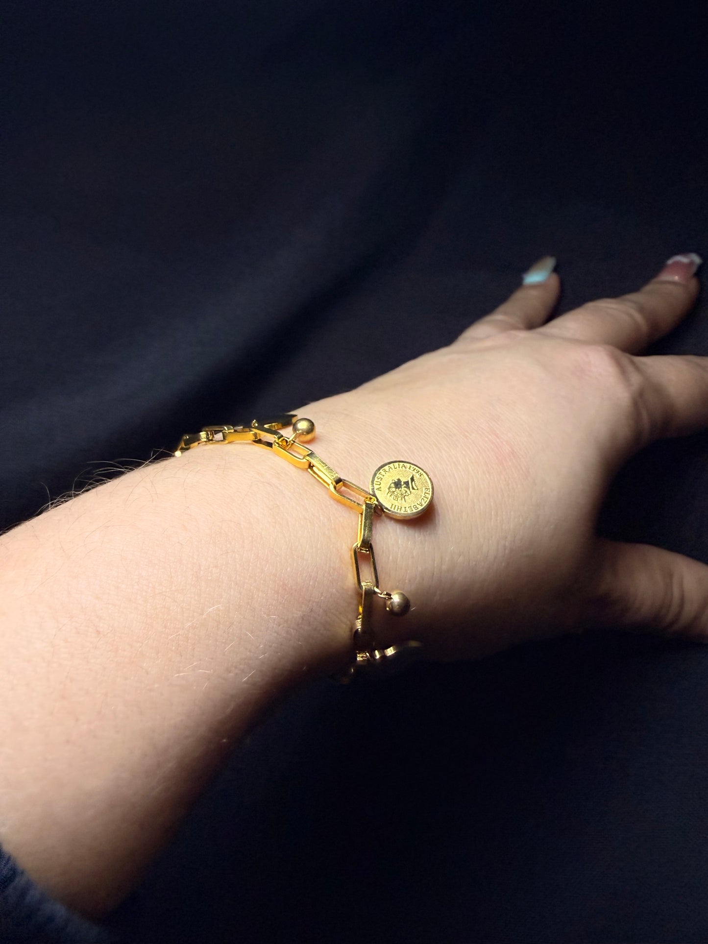 PULSERA GOLD MONEDA INGLESA